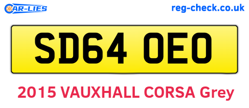 SD64OEO are the vehicle registration plates.