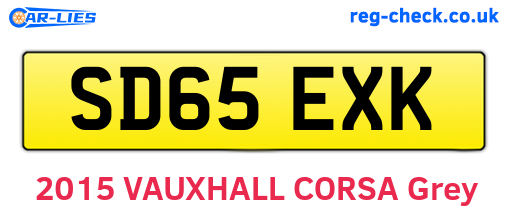 SD65EXK are the vehicle registration plates.