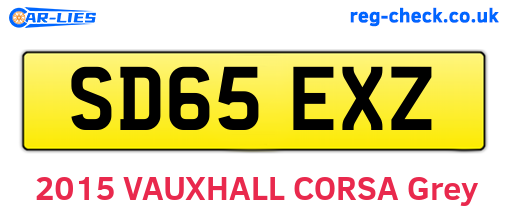 SD65EXZ are the vehicle registration plates.