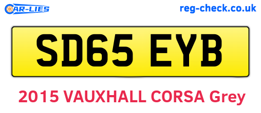 SD65EYB are the vehicle registration plates.