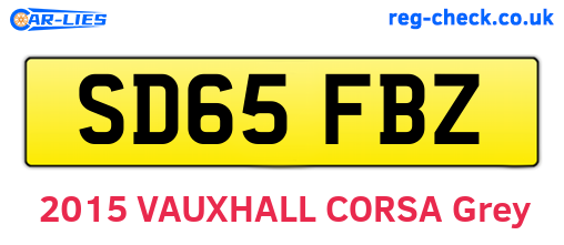 SD65FBZ are the vehicle registration plates.