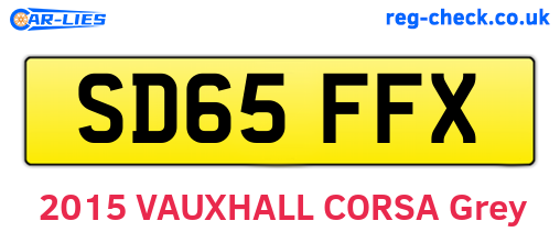 SD65FFX are the vehicle registration plates.