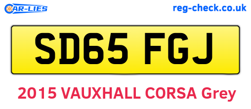 SD65FGJ are the vehicle registration plates.