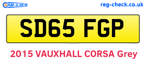 SD65FGP are the vehicle registration plates.