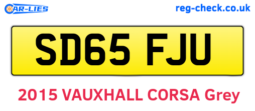 SD65FJU are the vehicle registration plates.