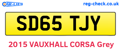 SD65TJY are the vehicle registration plates.