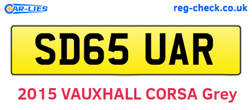 SD65UAR are the vehicle registration plates.