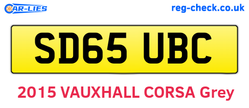 SD65UBC are the vehicle registration plates.