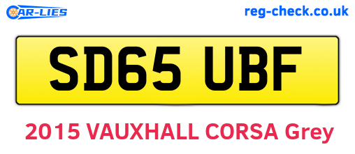 SD65UBF are the vehicle registration plates.