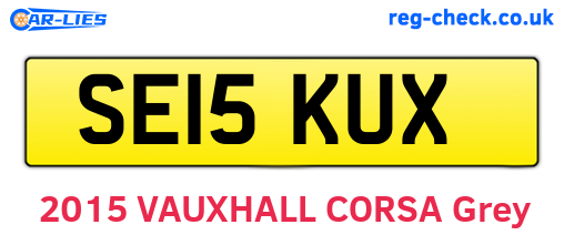 SE15KUX are the vehicle registration plates.