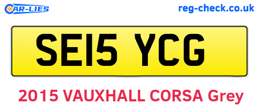 SE15YCG are the vehicle registration plates.