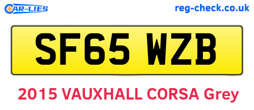 SF65WZB are the vehicle registration plates.