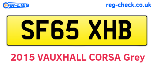 SF65XHB are the vehicle registration plates.