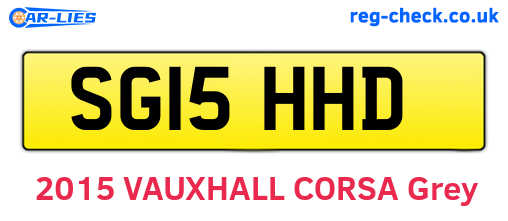 SG15HHD are the vehicle registration plates.