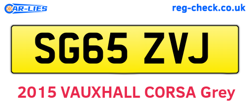 SG65ZVJ are the vehicle registration plates.