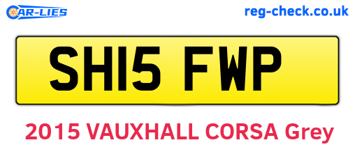SH15FWP are the vehicle registration plates.
