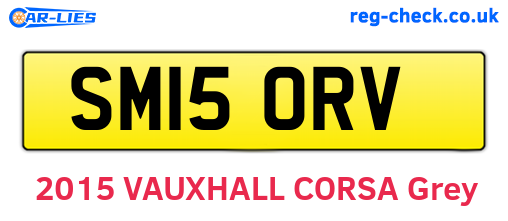 SM15ORV are the vehicle registration plates.