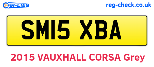 SM15XBA are the vehicle registration plates.