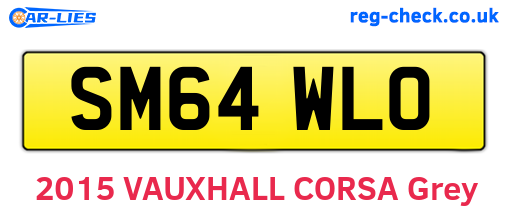SM64WLO are the vehicle registration plates.