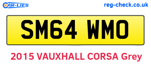 SM64WMO are the vehicle registration plates.