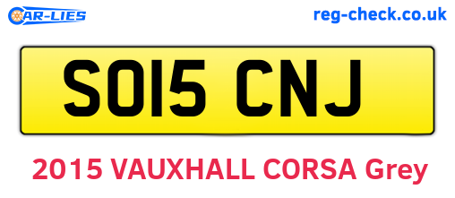 SO15CNJ are the vehicle registration plates.