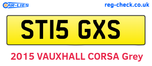 ST15GXS are the vehicle registration plates.