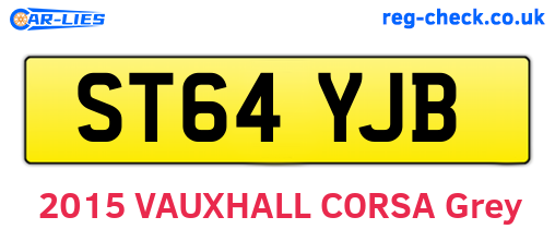 ST64YJB are the vehicle registration plates.