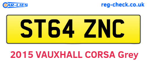 ST64ZNC are the vehicle registration plates.