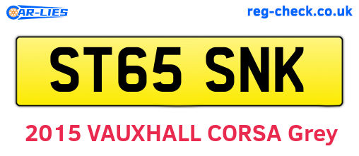 ST65SNK are the vehicle registration plates.