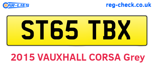 ST65TBX are the vehicle registration plates.