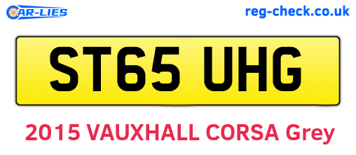ST65UHG are the vehicle registration plates.