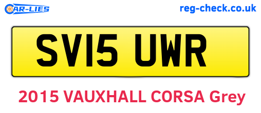 SV15UWR are the vehicle registration plates.