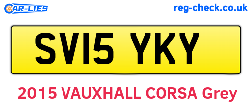 SV15YKY are the vehicle registration plates.