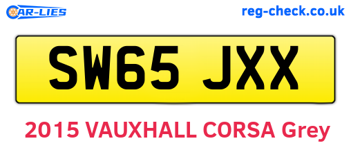SW65JXX are the vehicle registration plates.