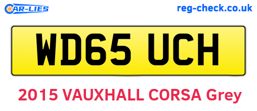 WD65UCH are the vehicle registration plates.