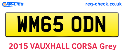 WM65ODN are the vehicle registration plates.