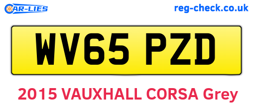WV65PZD are the vehicle registration plates.