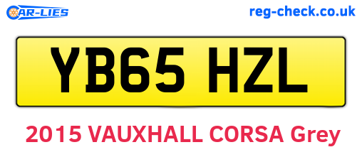 YB65HZL are the vehicle registration plates.