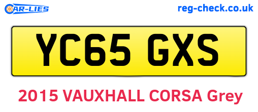 YC65GXS are the vehicle registration plates.
