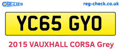 YC65GYO are the vehicle registration plates.