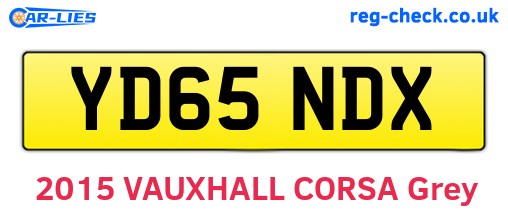 YD65NDX are the vehicle registration plates.
