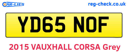 YD65NOF are the vehicle registration plates.