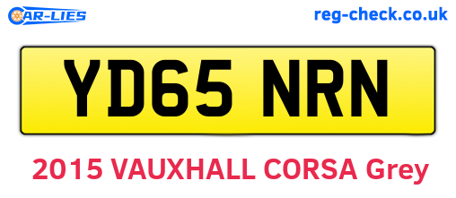 YD65NRN are the vehicle registration plates.