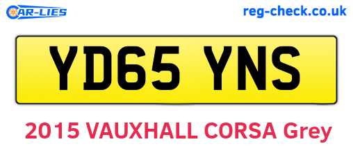 YD65YNS are the vehicle registration plates.