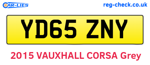 YD65ZNY are the vehicle registration plates.