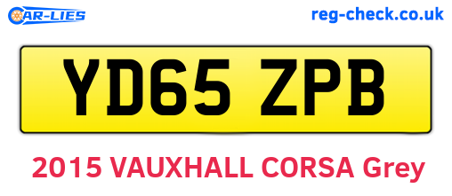 YD65ZPB are the vehicle registration plates.