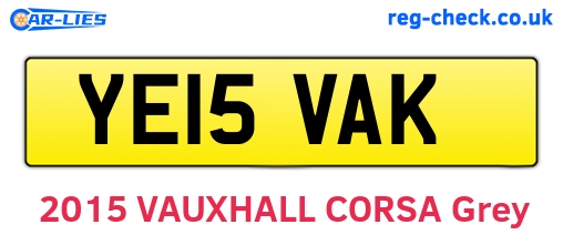 YE15VAK are the vehicle registration plates.