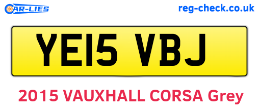 YE15VBJ are the vehicle registration plates.