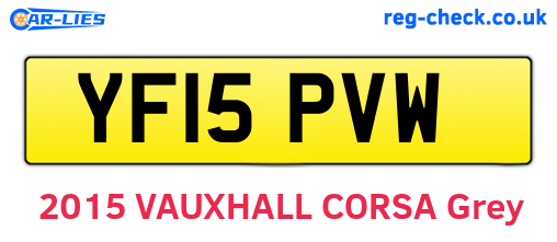 YF15PVW are the vehicle registration plates.