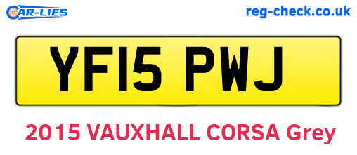YF15PWJ are the vehicle registration plates.